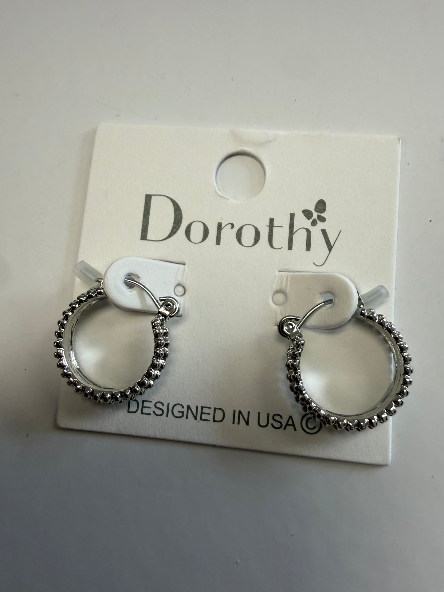 Silver Beaded Hoops