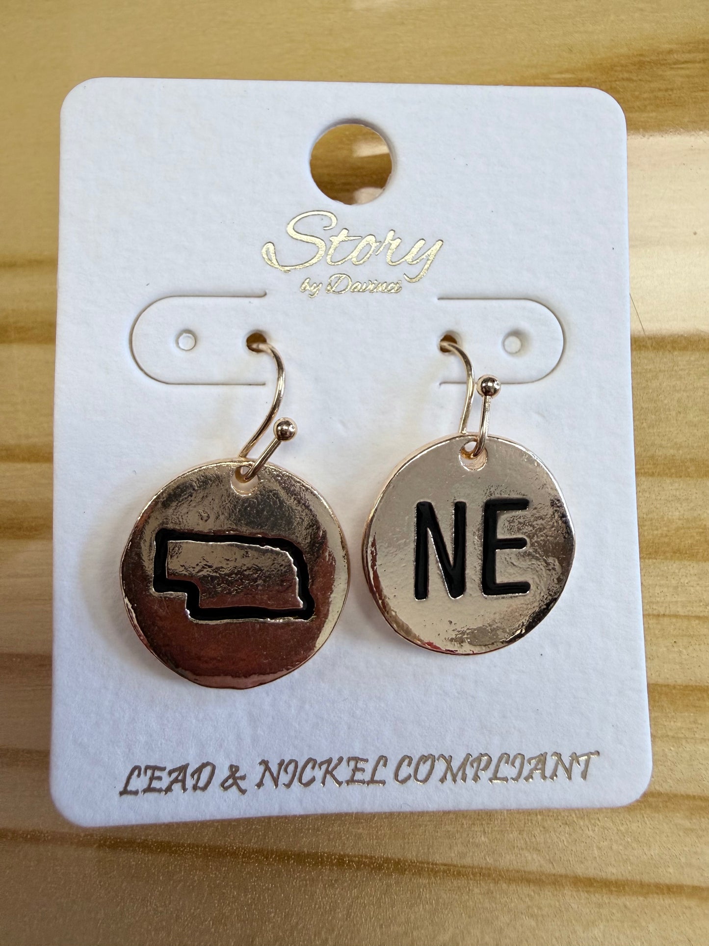 Nebraska Stamp Earrings