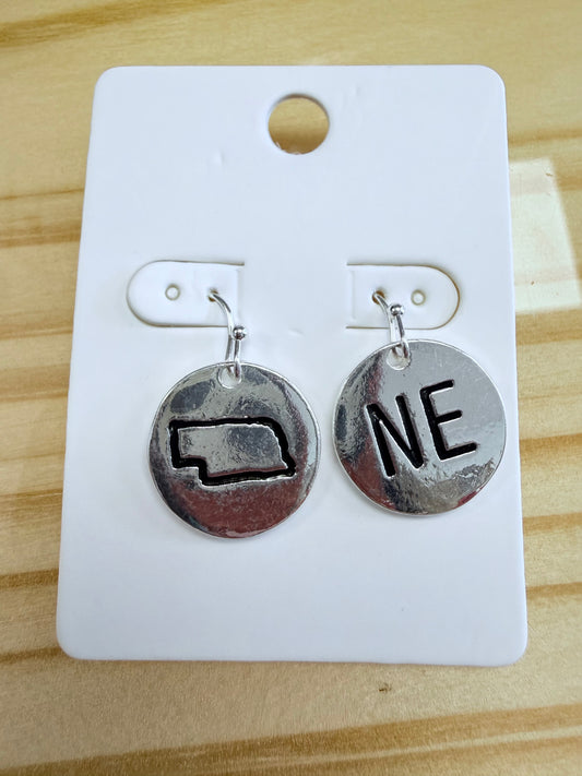 Nebraska Stamp Earrings