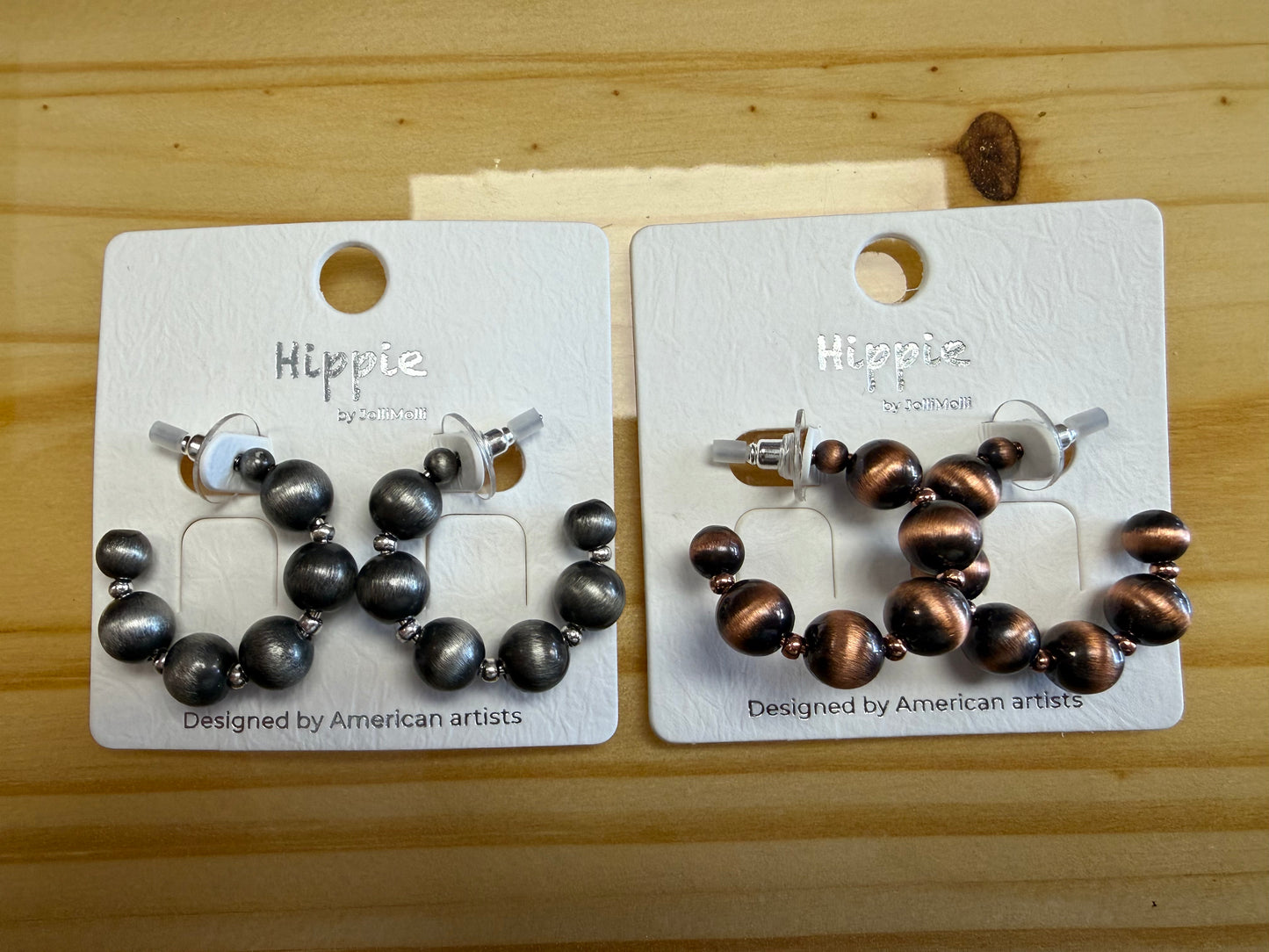 Desert Glow Beaded Hoops