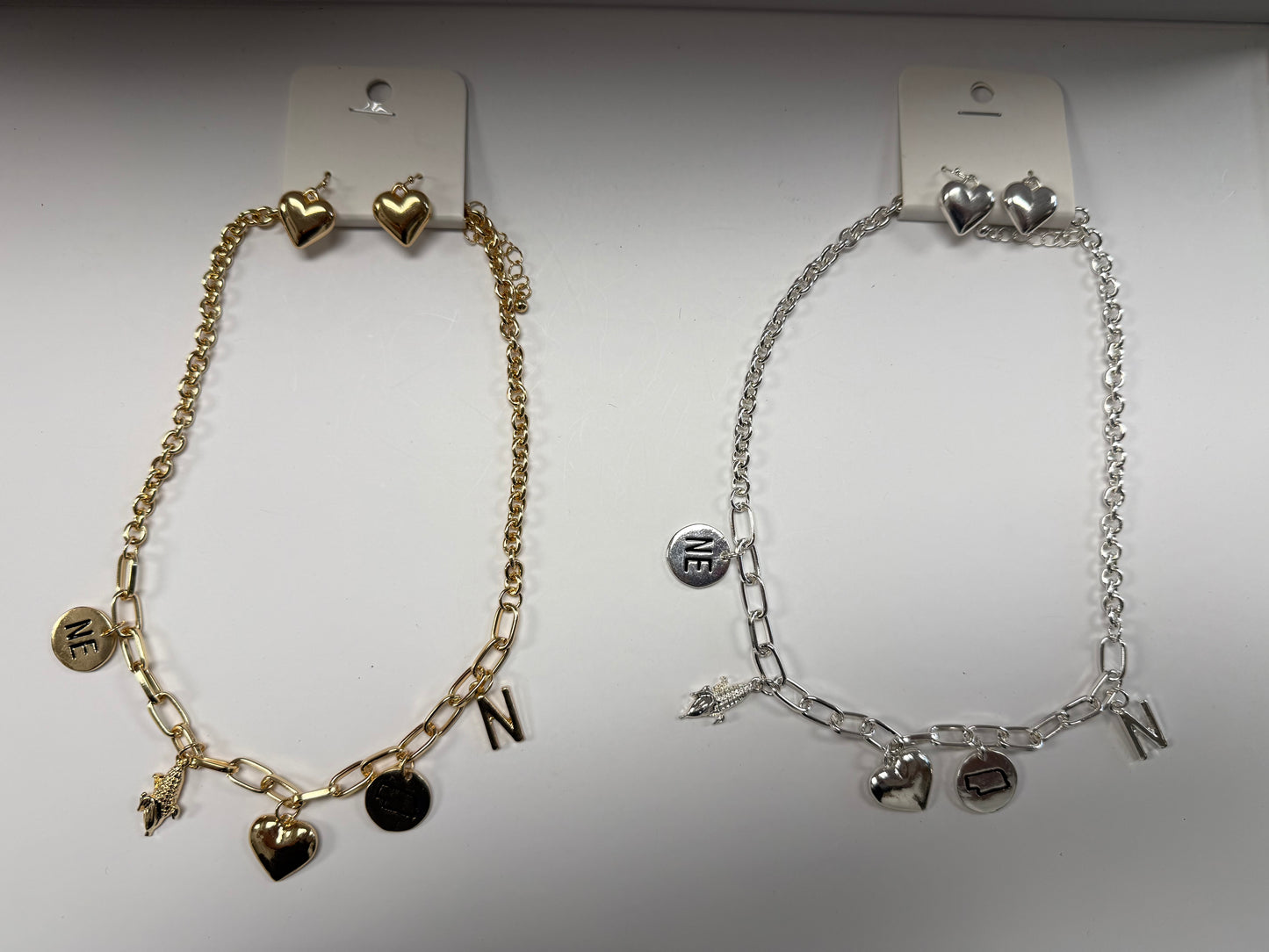 Good Luck Nebraska Necklace & Earring Set