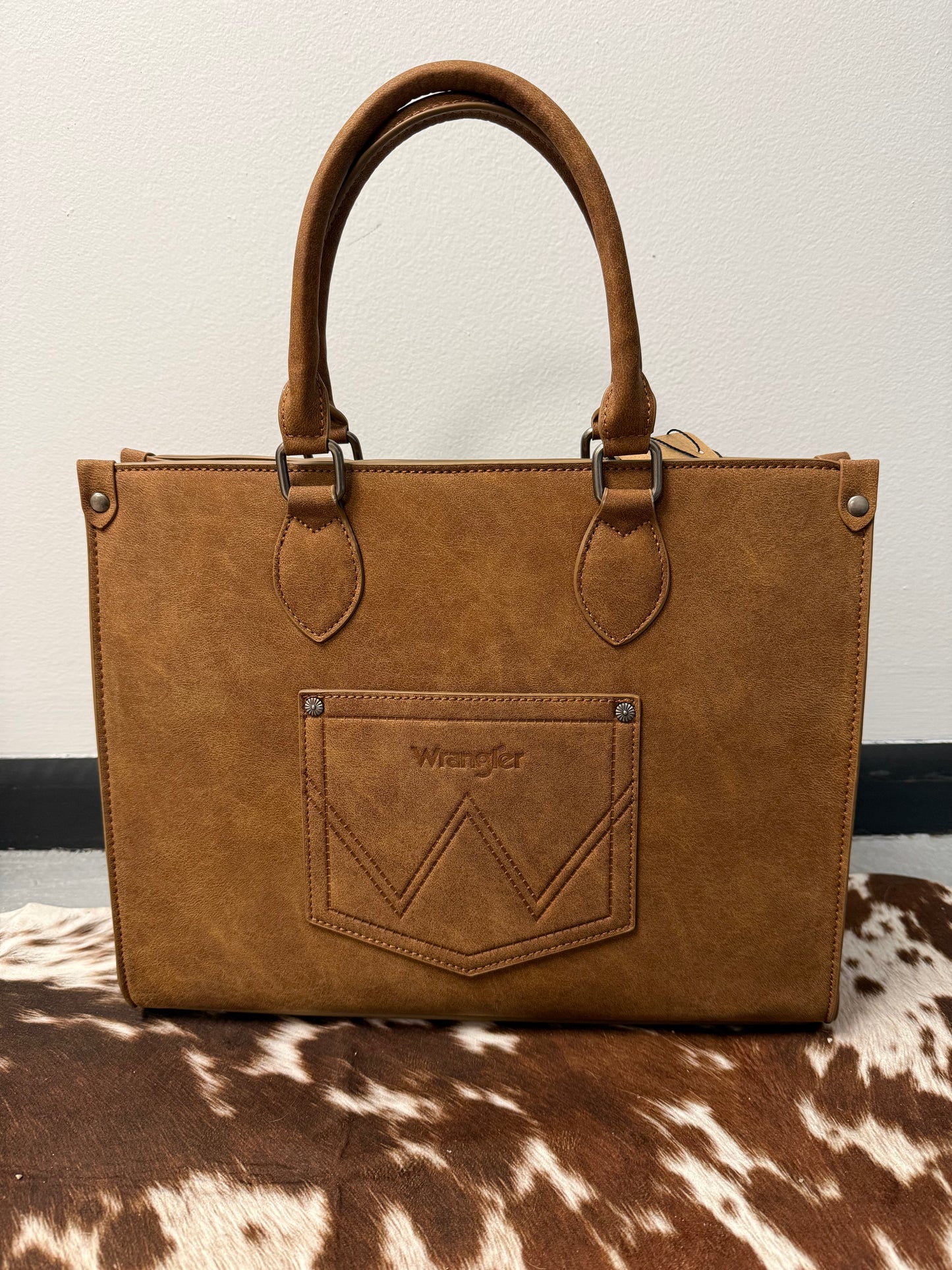 Wrangler Leopard Print Wide Tote Bag/Crossbody