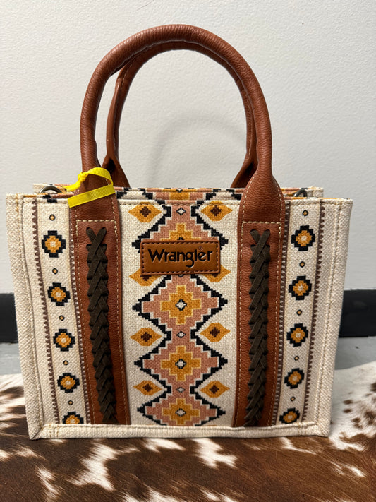 Wrangler Southwestern Print Small Canvas Tote/Crossbody