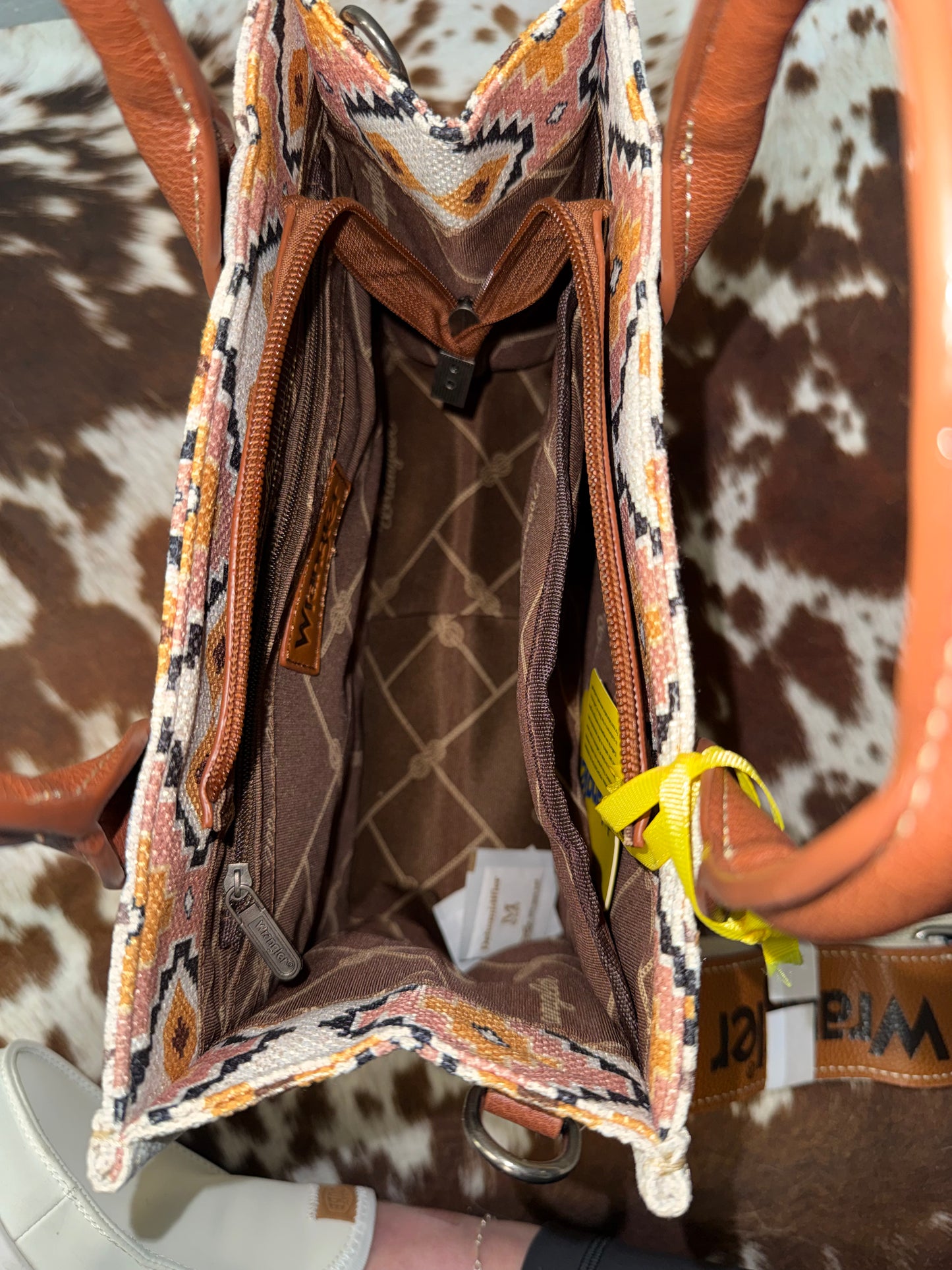 Wrangler Southwestern Print Small Canvas Tote/Crossbody