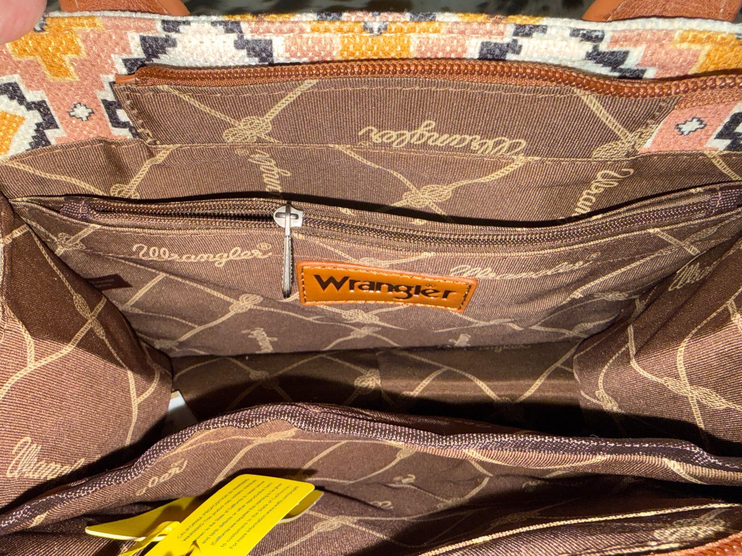 Wrangler Southwestern Print Small Canvas Tote/Crossbody
