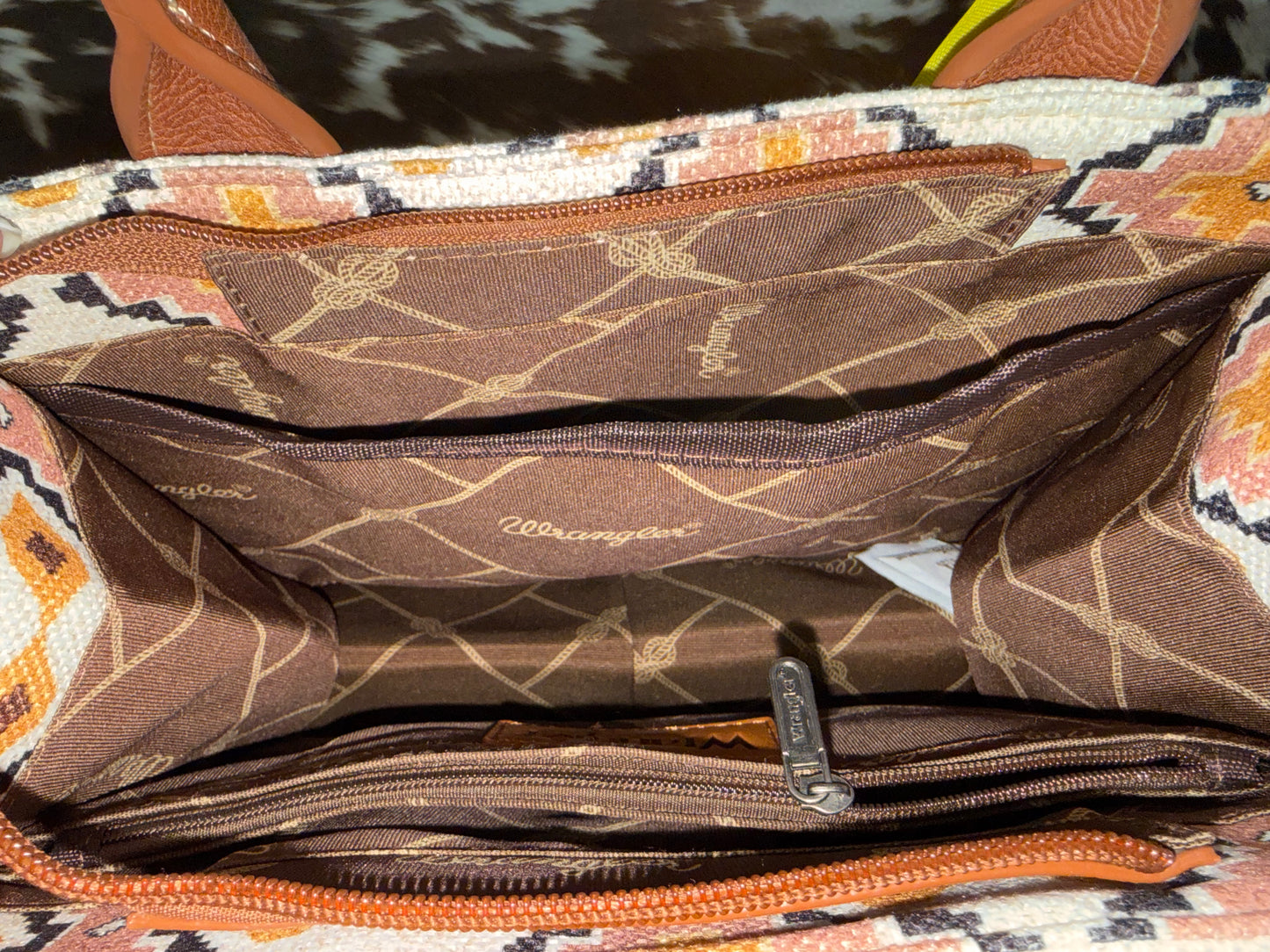 Wrangler Southwestern Print Small Canvas Tote/Crossbody