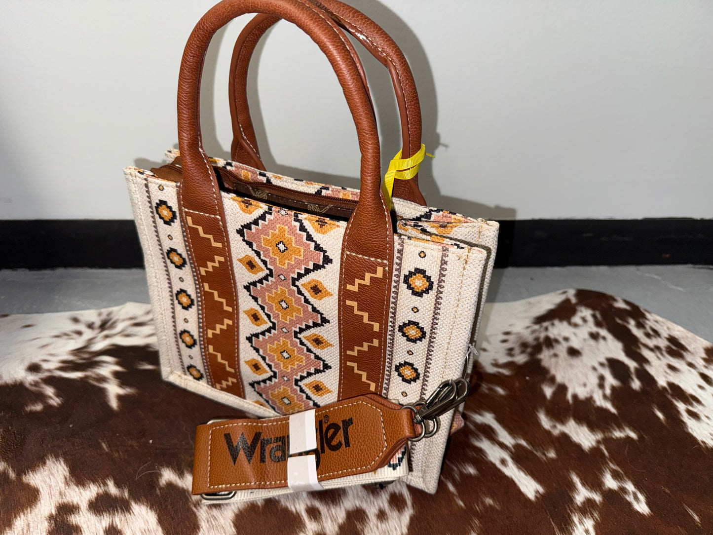 Wrangler Southwestern Print Small Canvas Tote/Crossbody