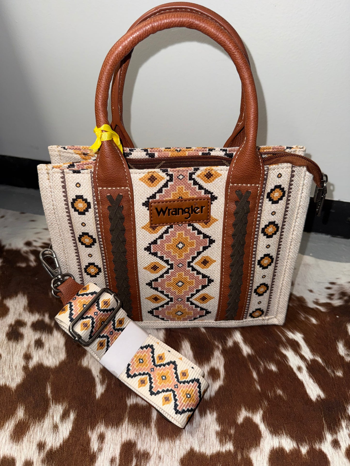 Wrangler Southwestern Print Small Canvas Tote/Crossbody