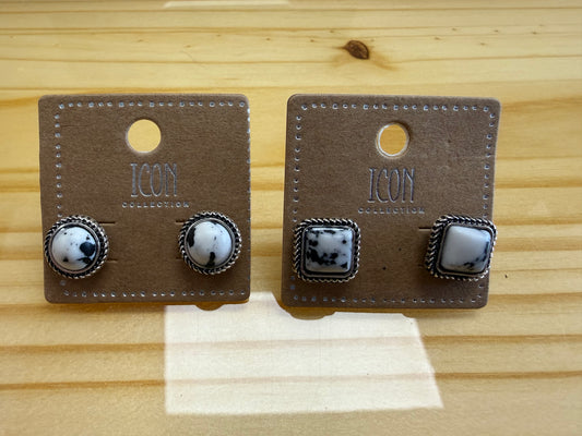 Wild Marble Studs