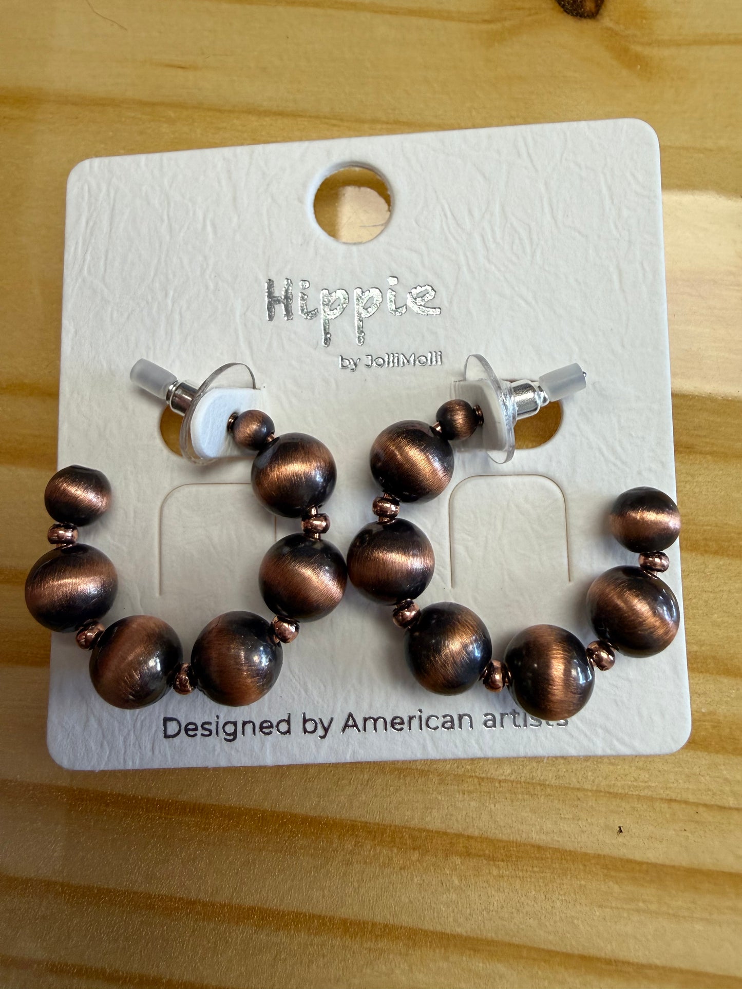 Desert Glow Beaded Hoops