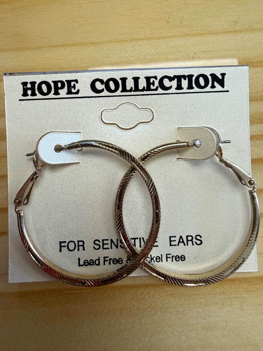 Textured Gold Hoops