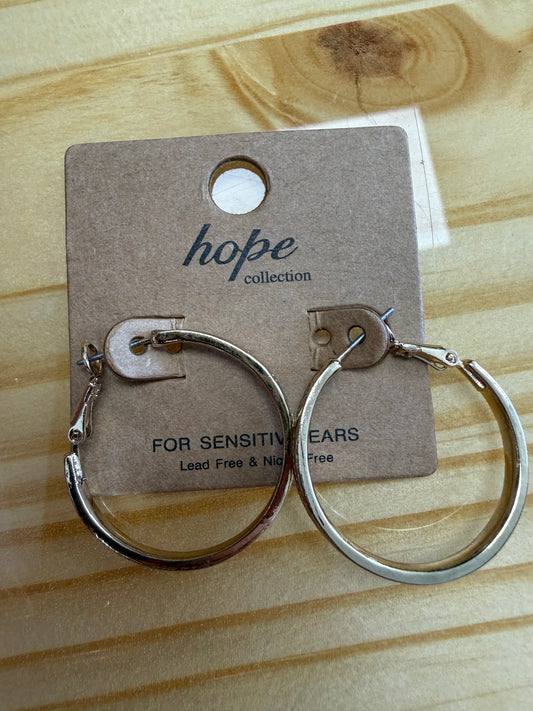 Western Detail Gold Hoops