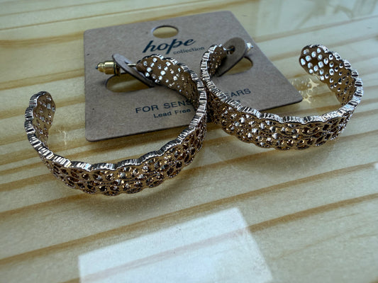 Golden Prairie Curve Earrings