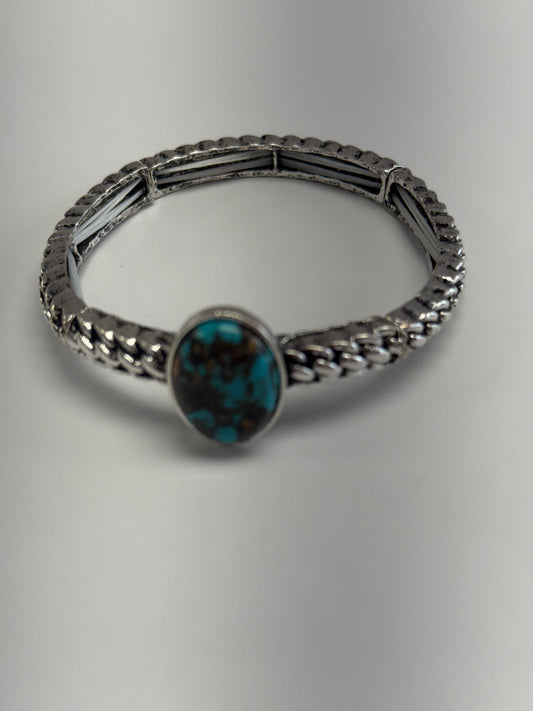 Braided Turquoise Stone Bracelet