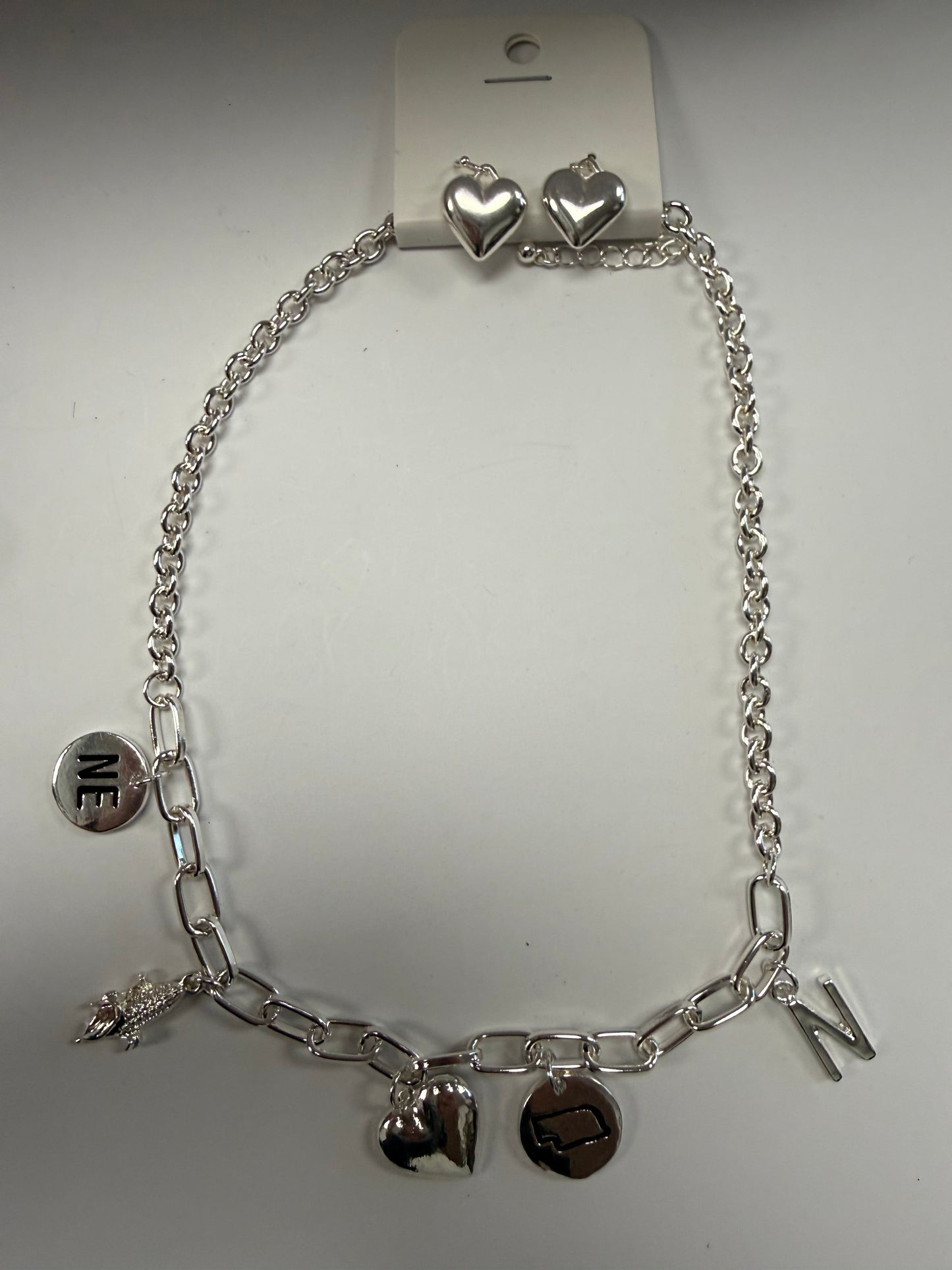Good Luck Nebraska Necklace & Earring Set