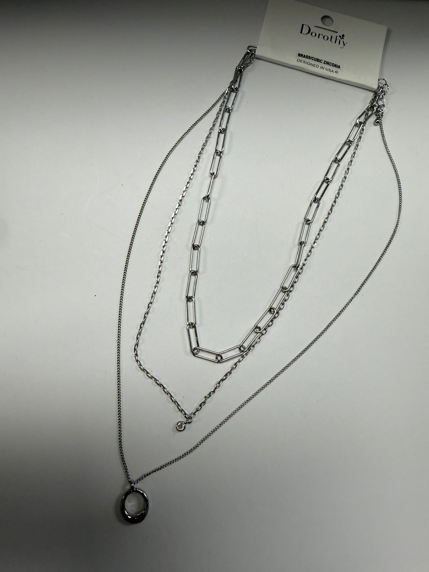 Silver Stacked Necklace