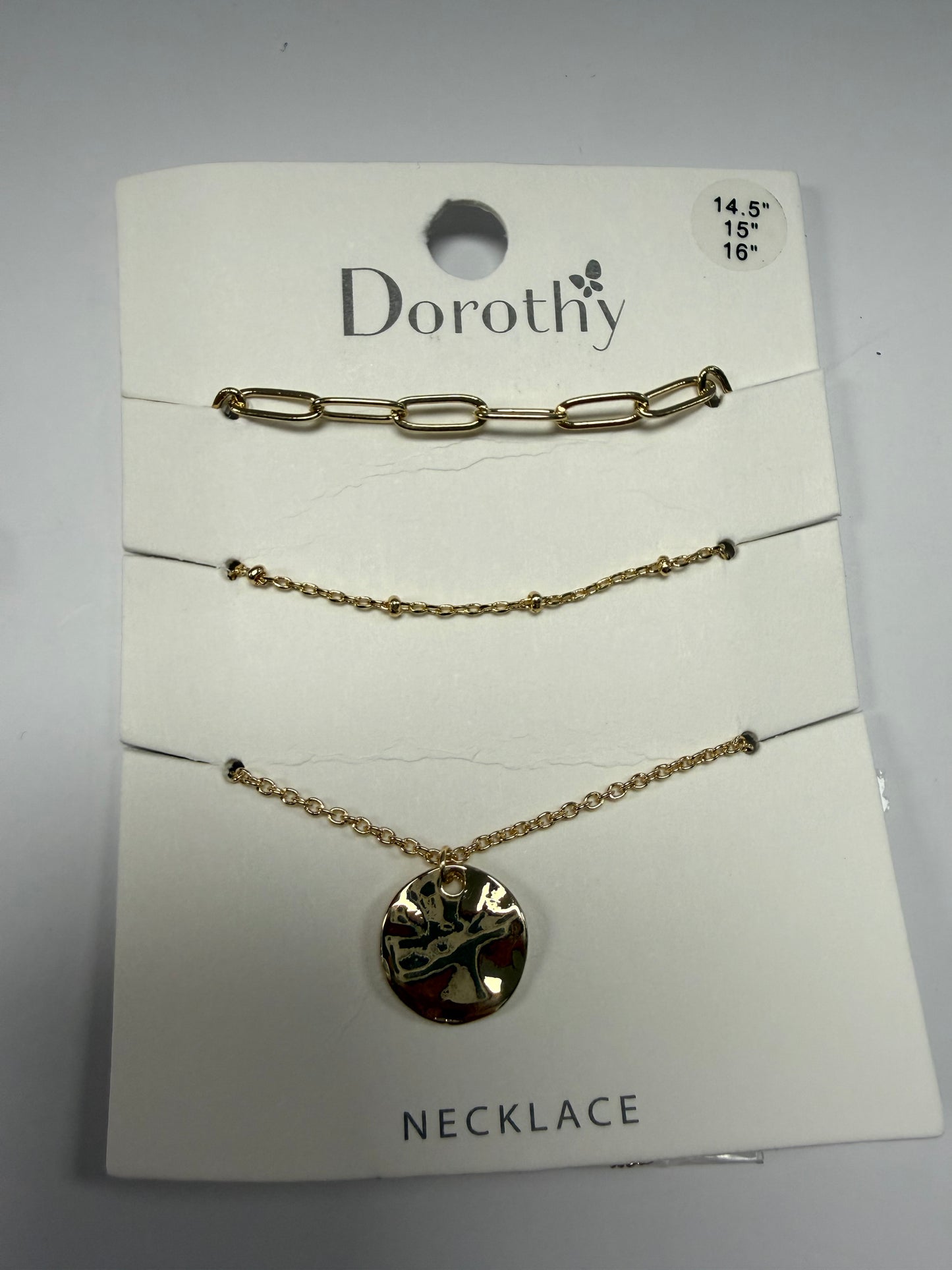 Golden Layered Trio Necklace Set