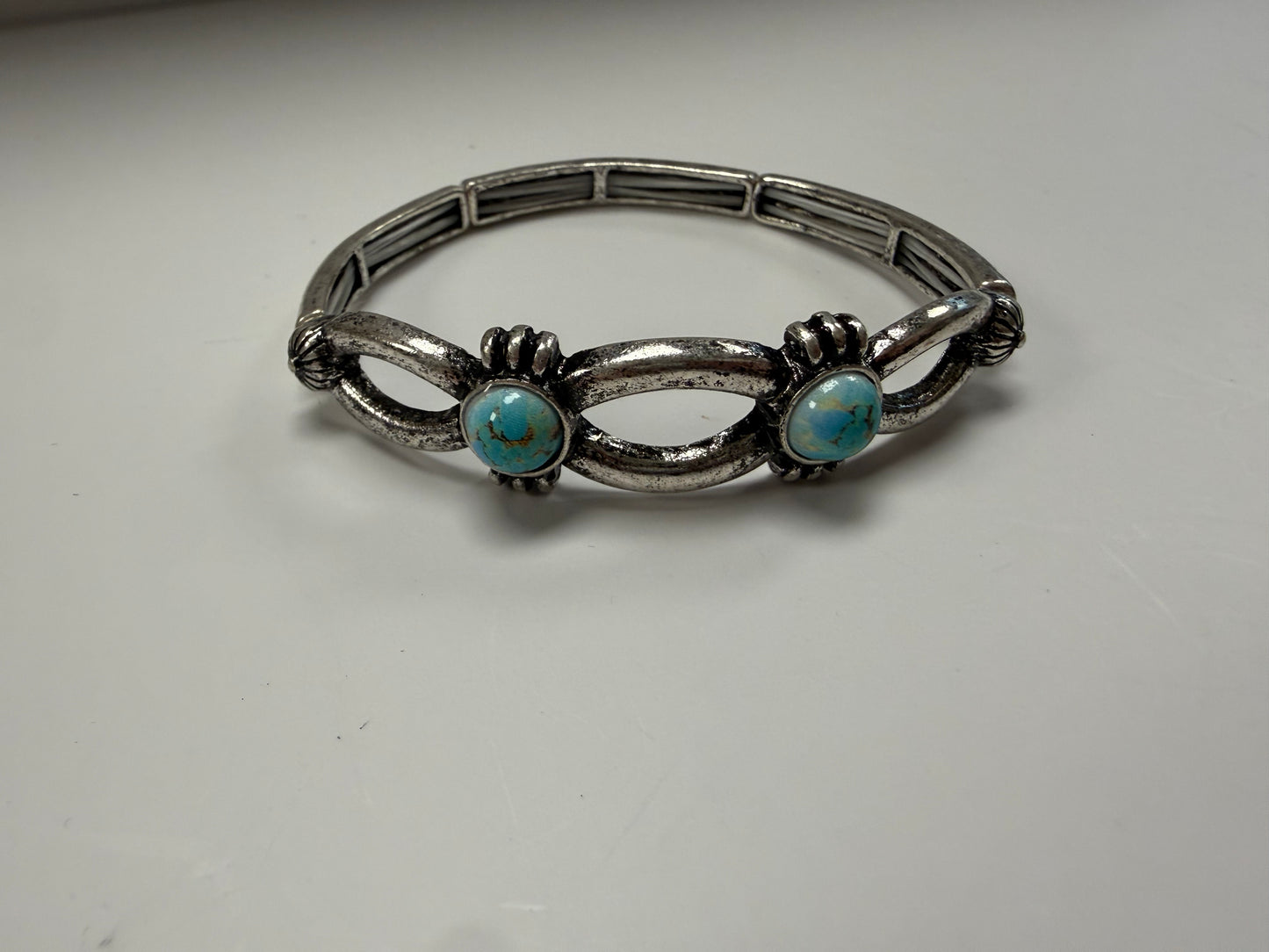 Turquoise Infinity Stretch Bracelet