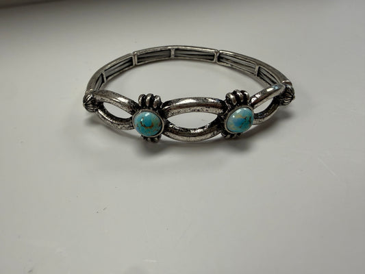 Turquoise Infinity Stretch Bracelet