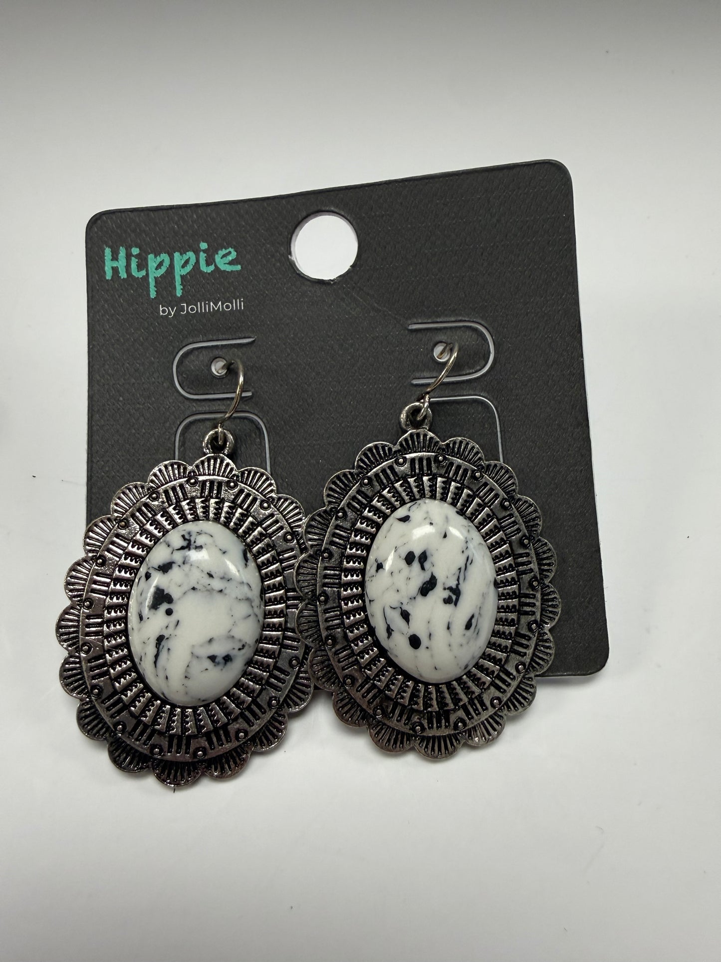 Desert Marble Concho Earrings