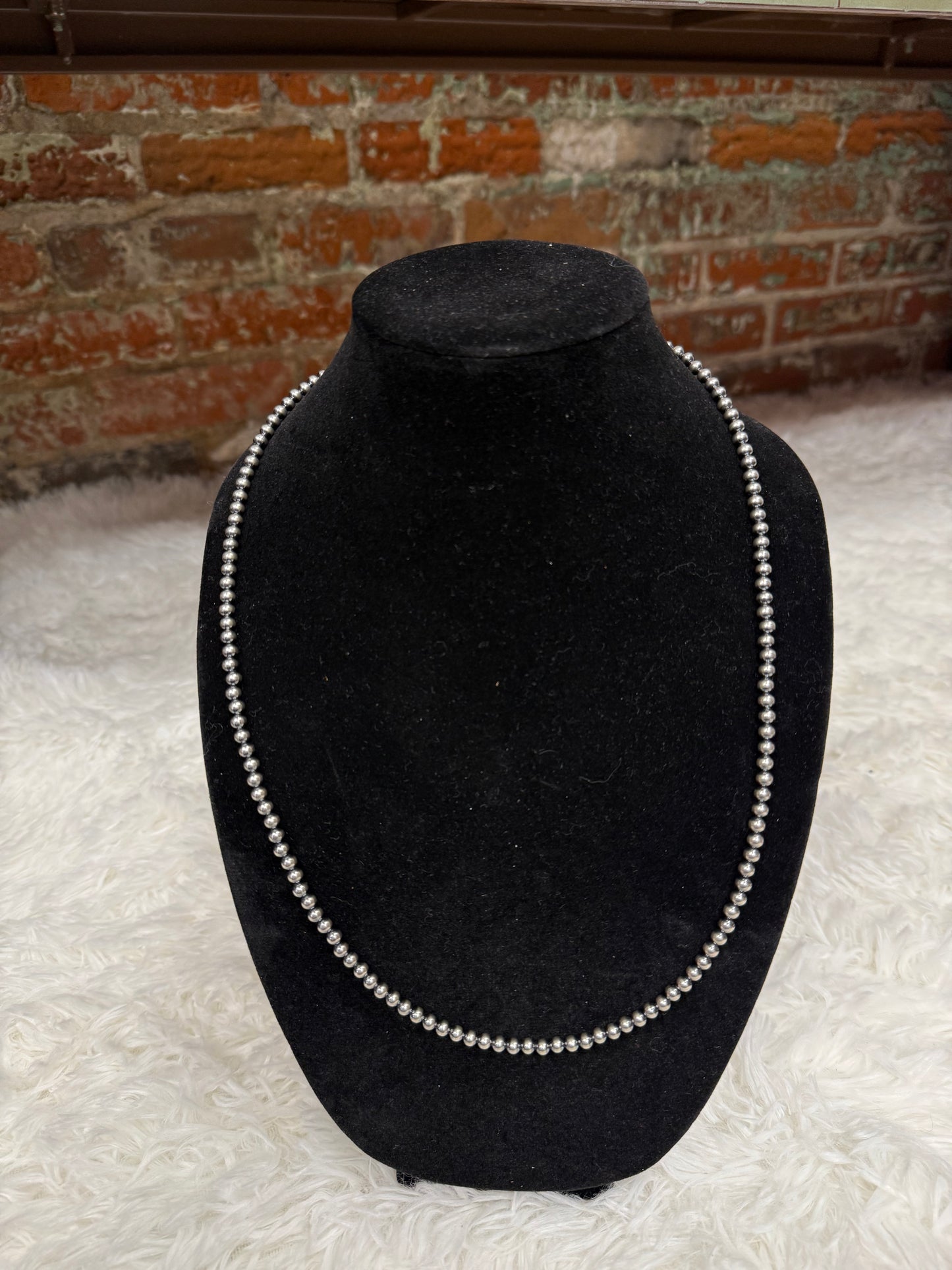 28" Sterling Silver 5mm Pearls