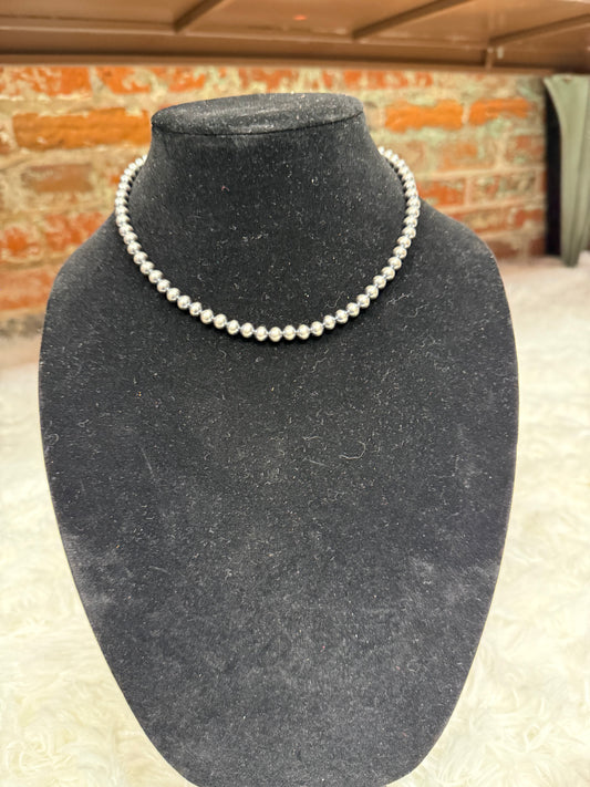 16" Sterling Silver 6mm Pearls