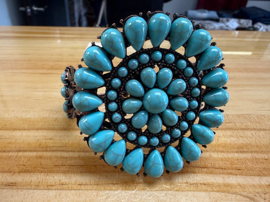 Faux Copper Turquoise Cuff