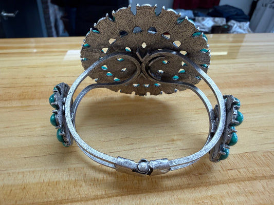 Faux Silver Turquoise Cuff