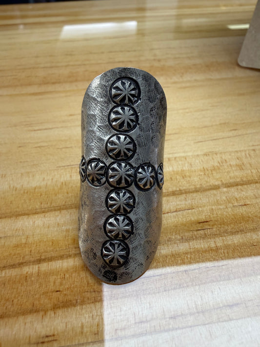 Large Faux Silver Ring