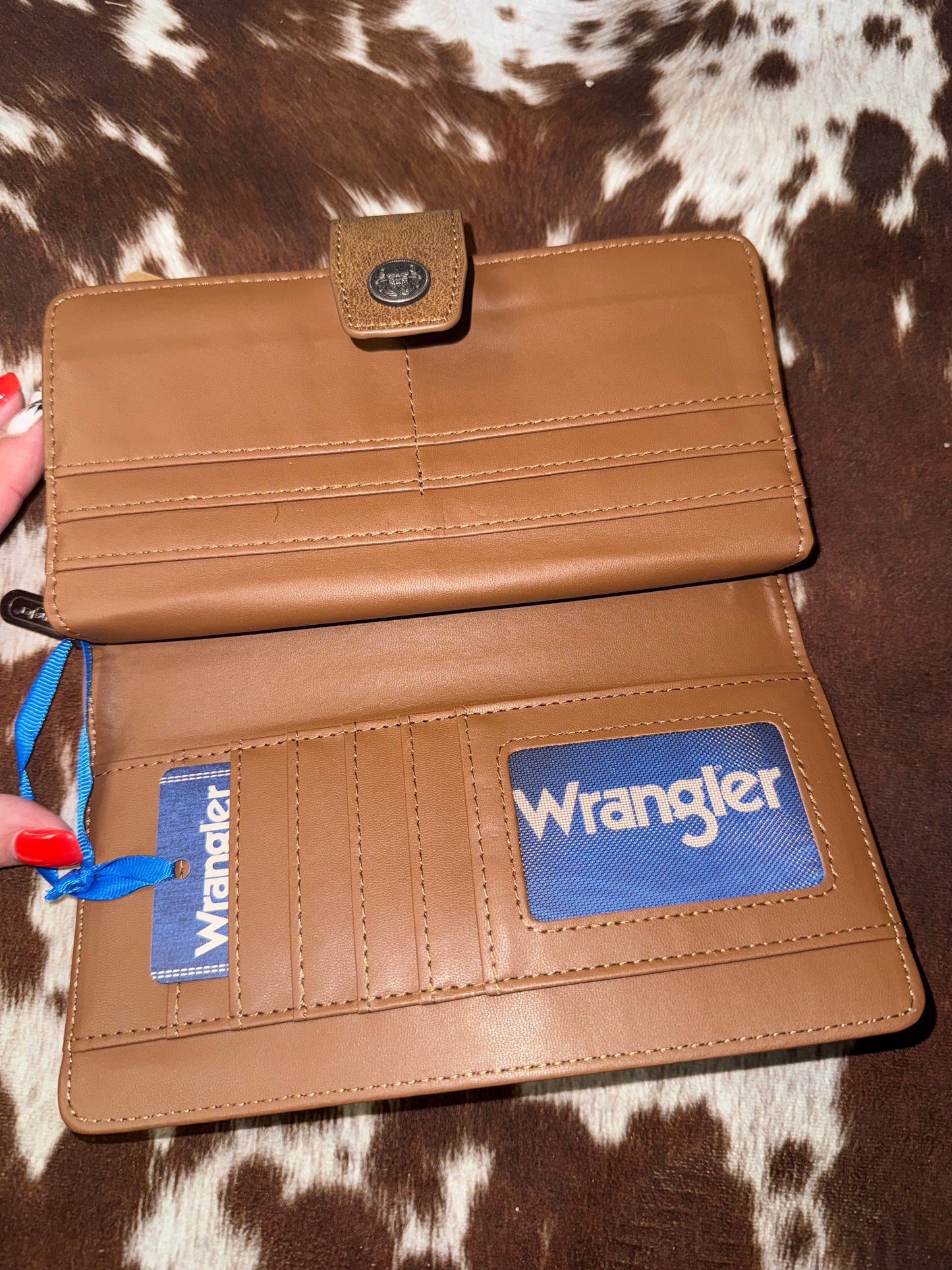 Wrangler Western Floral Tooled RFID Wallet