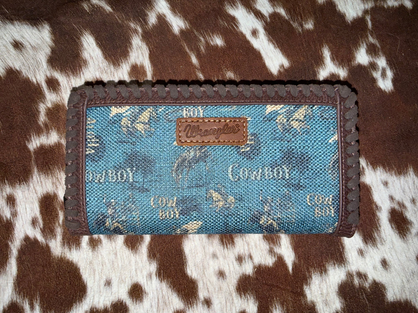 Wrangler Vintage Retro Cowboy Cool Print Wallet