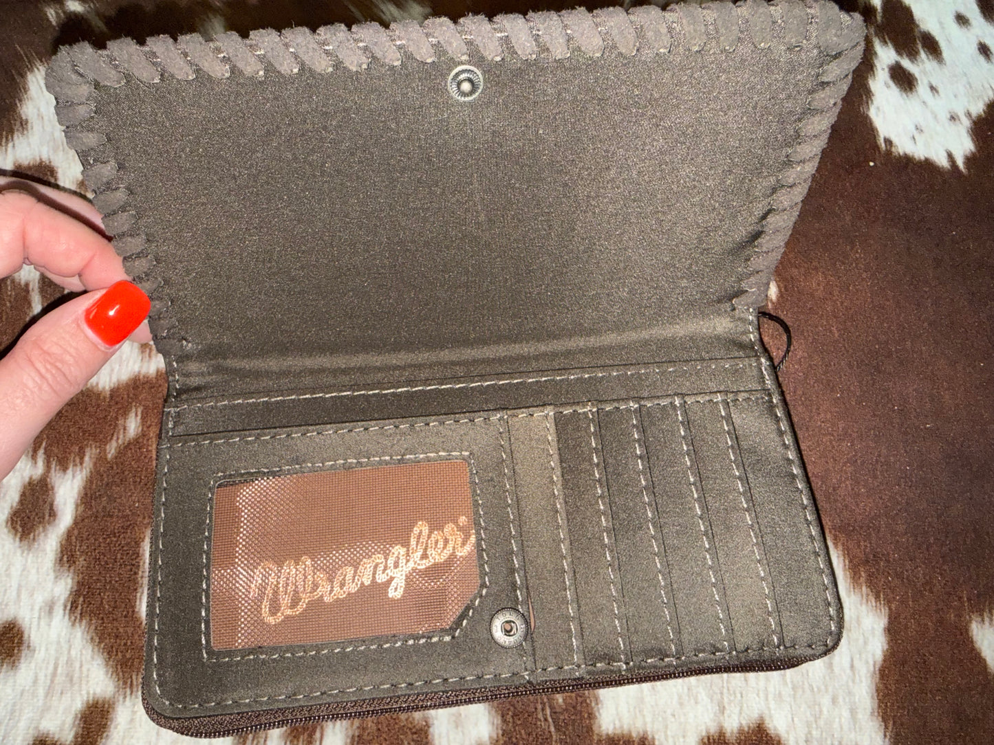 Wrangler Vintage Retro Cowboy Cool Print Wallet