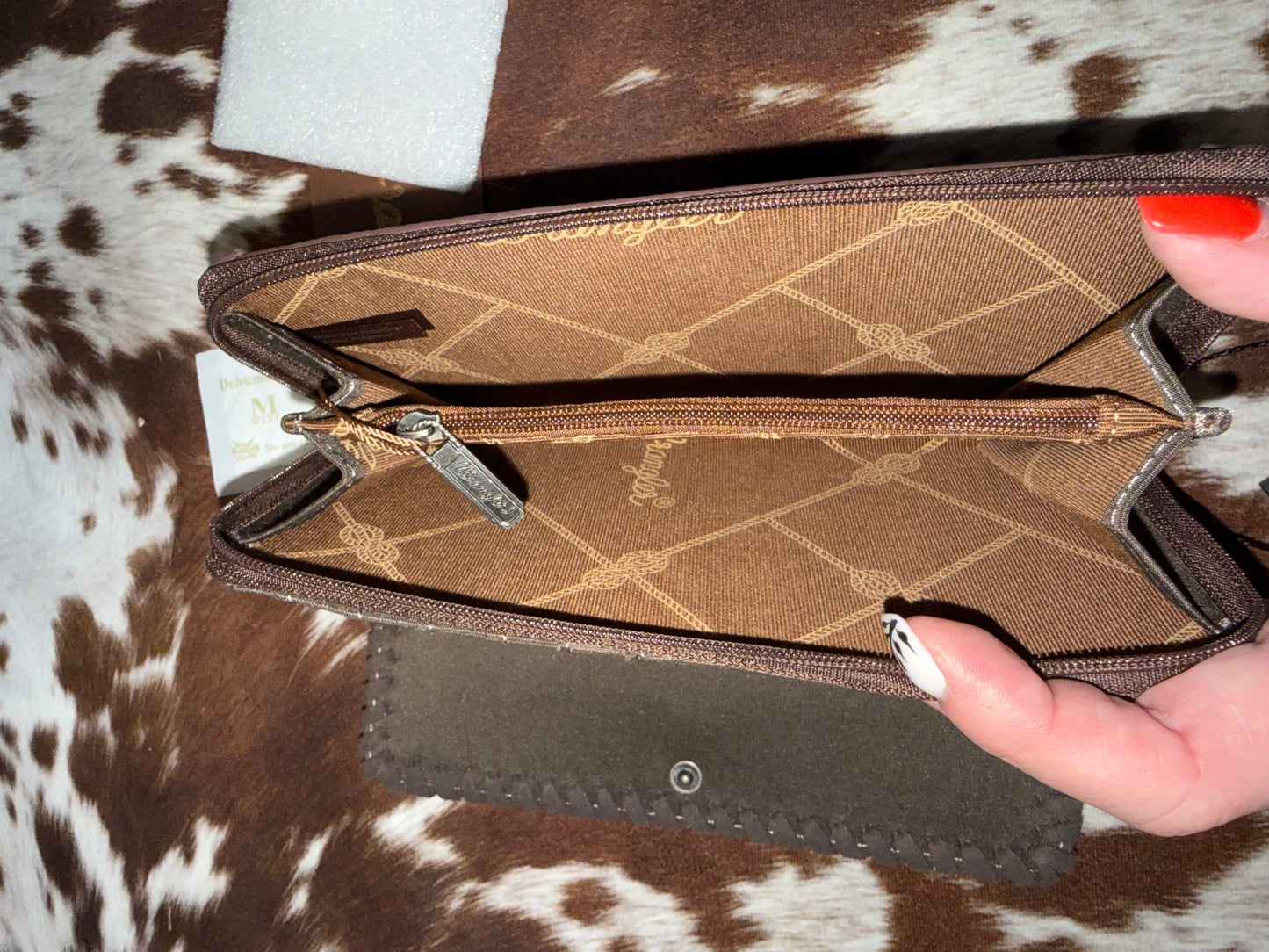 Wrangler Vintage Retro Cowboy Cool Print Wallet