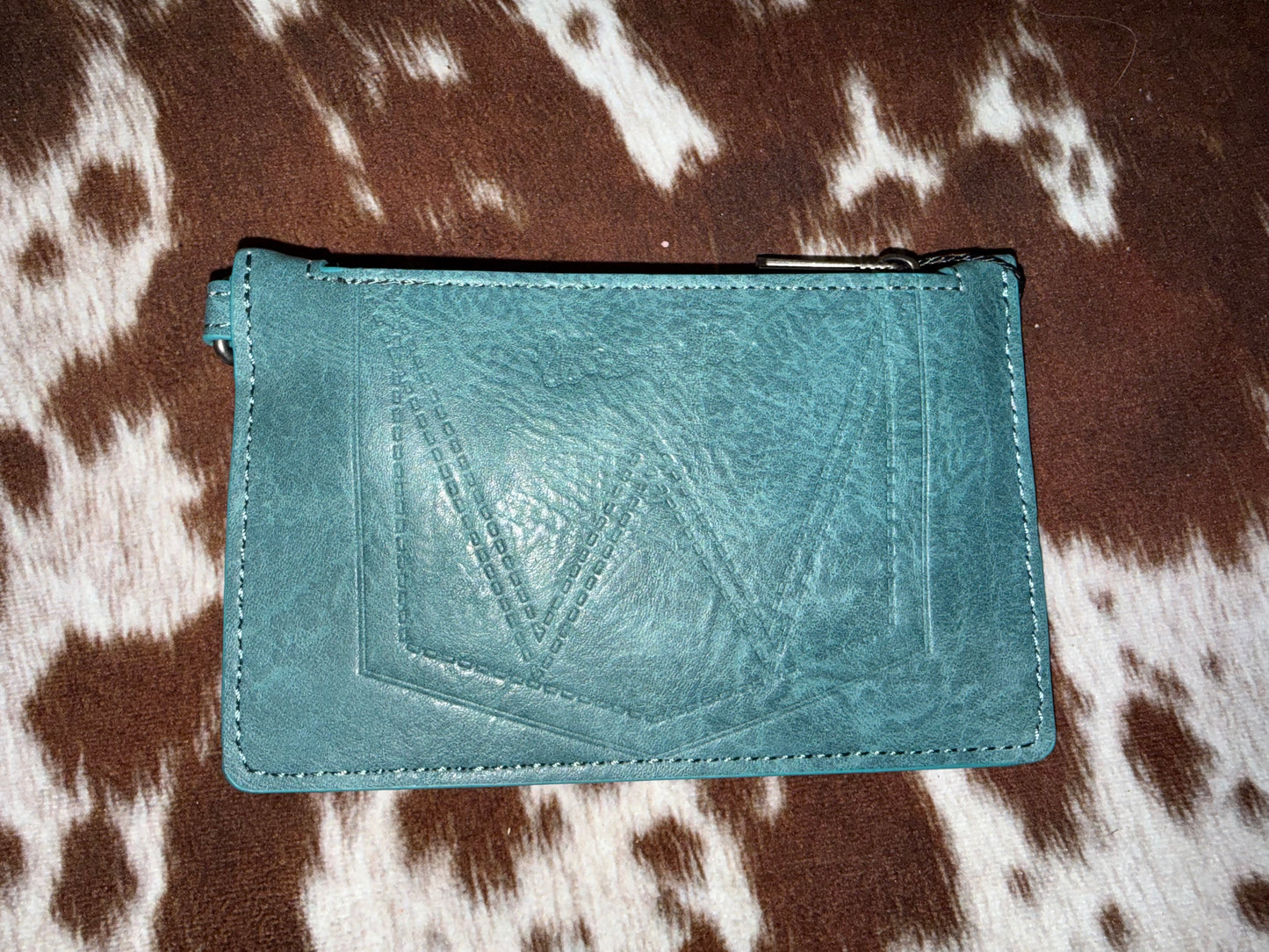 Wrangler Aztec Print Key Chain Wristlet Card Wallet