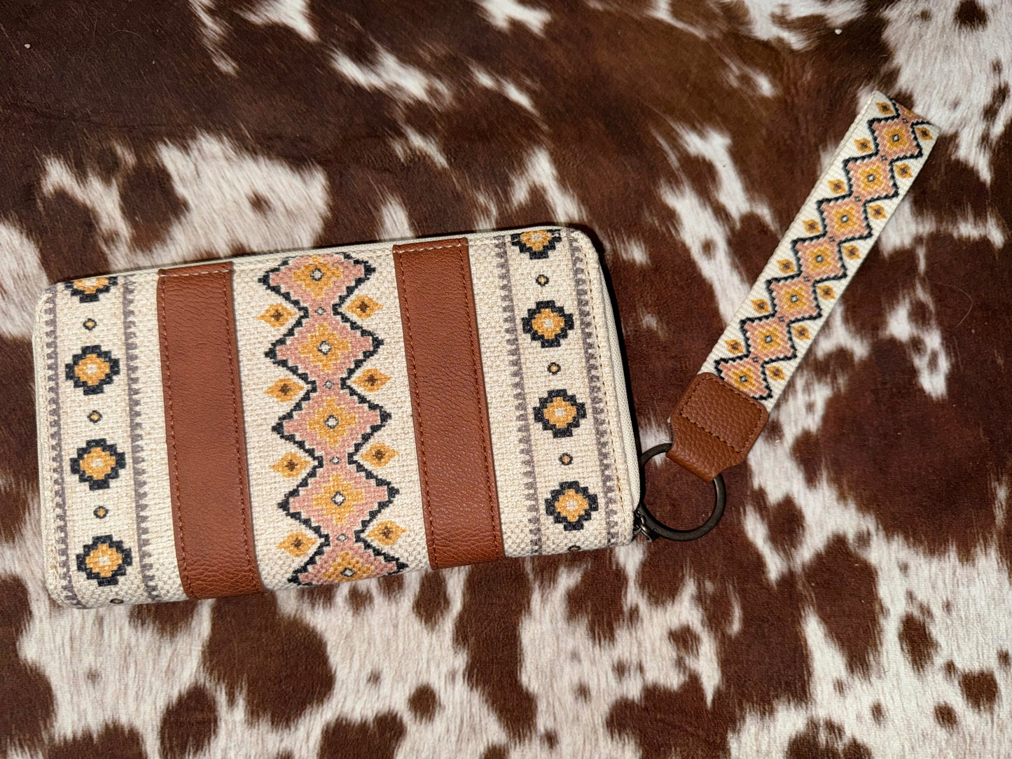 Wrangler Southwestern Art Print Wallet Coffee