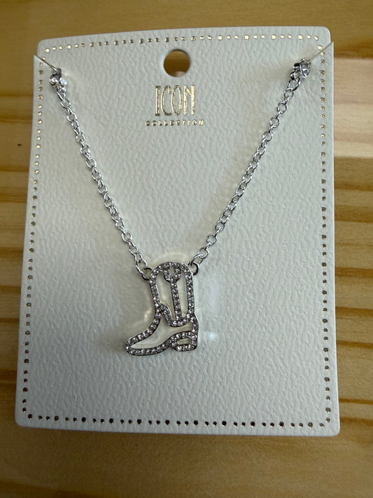 Rodeo Sparkle Boot Necklace