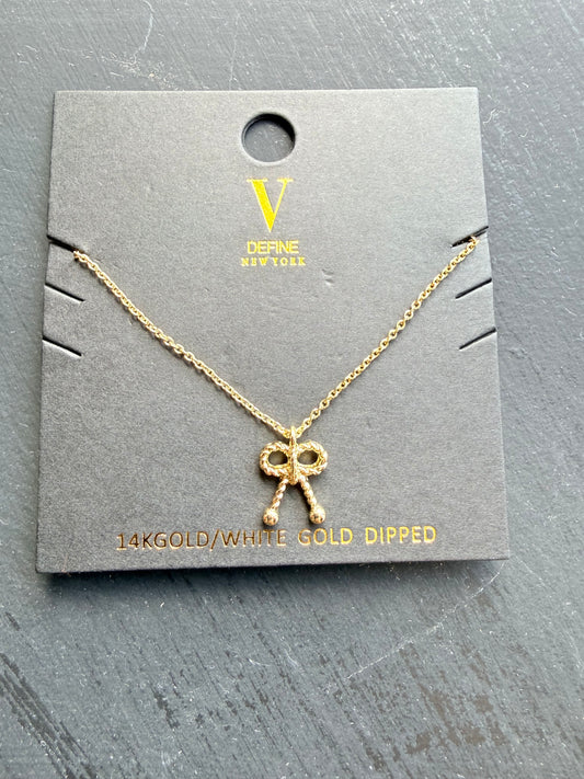 Golden Bow Necklace