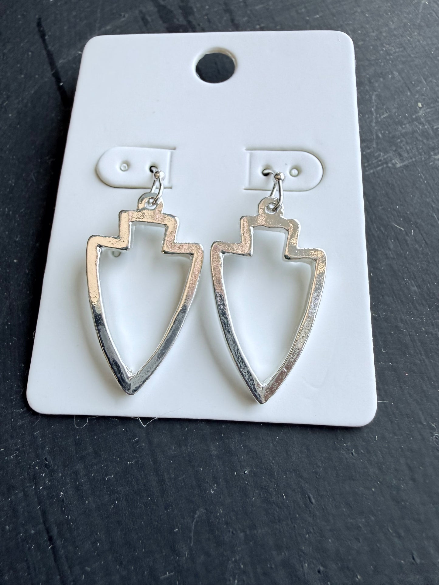 Silver Arrowhead Earrings