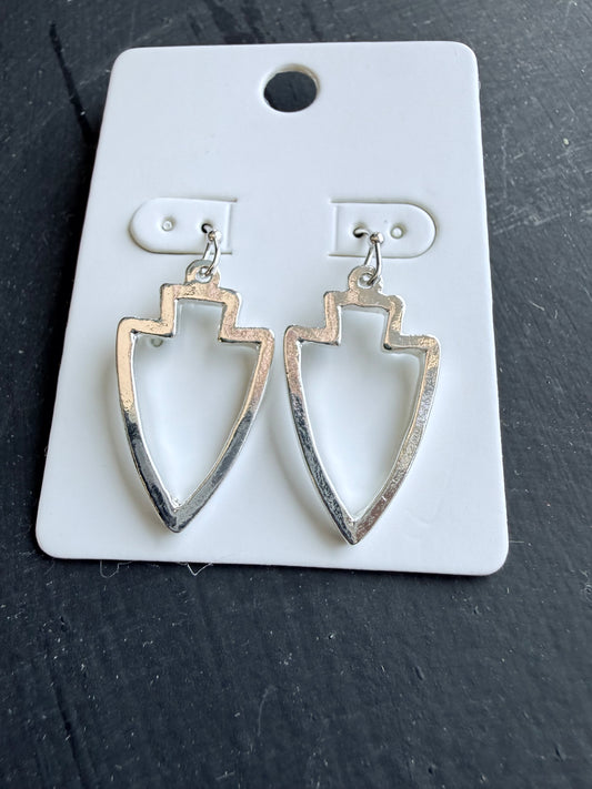 Silver Arrowhead Earrings