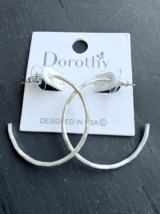 Hammered Hoop Earrings
