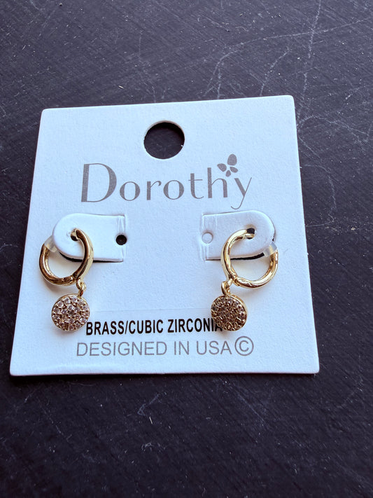 Champagne Spark Huggie Earrings