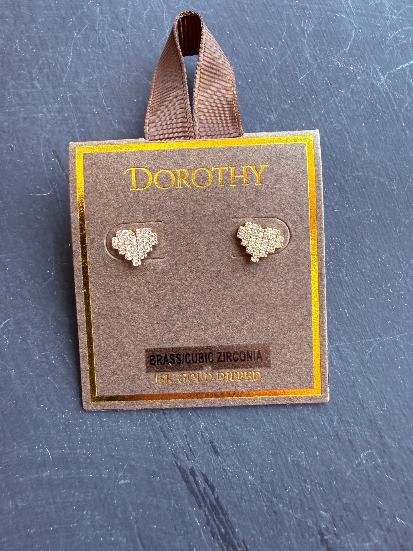 Golden Heart Spark Studs