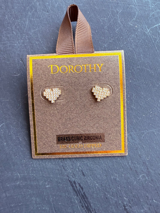 Golden Heart Spark Studs