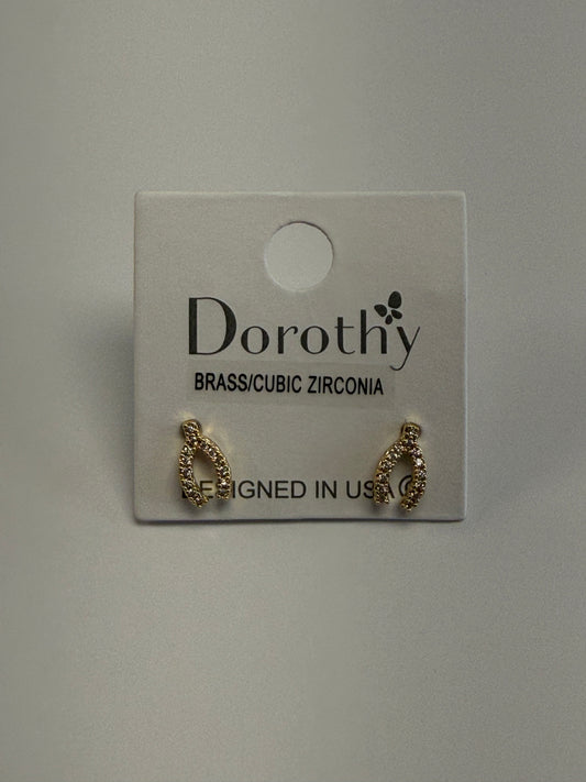 Lucky Little Wishbone Stud Earrings