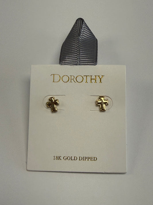 Bold Faith Cross Stud Earrings