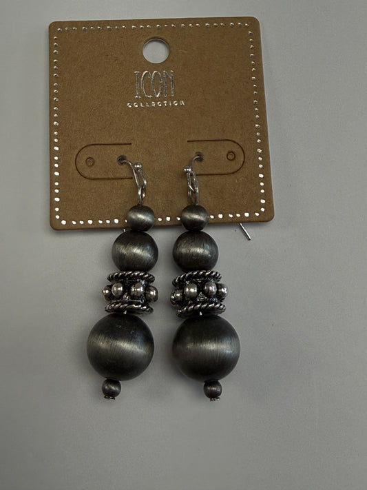 Antiqued Silver Drops