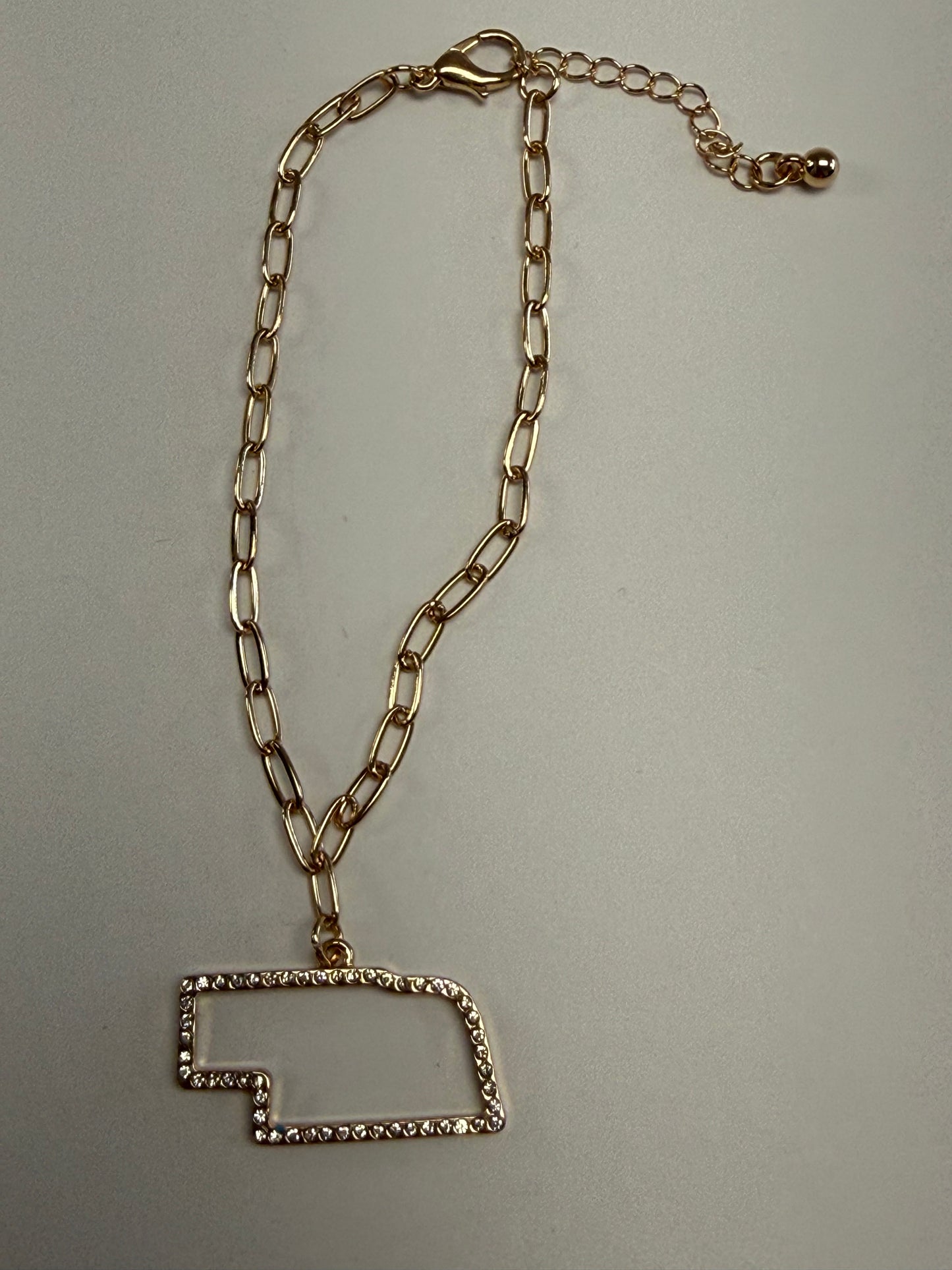 Nebraska State Outline Bracelet