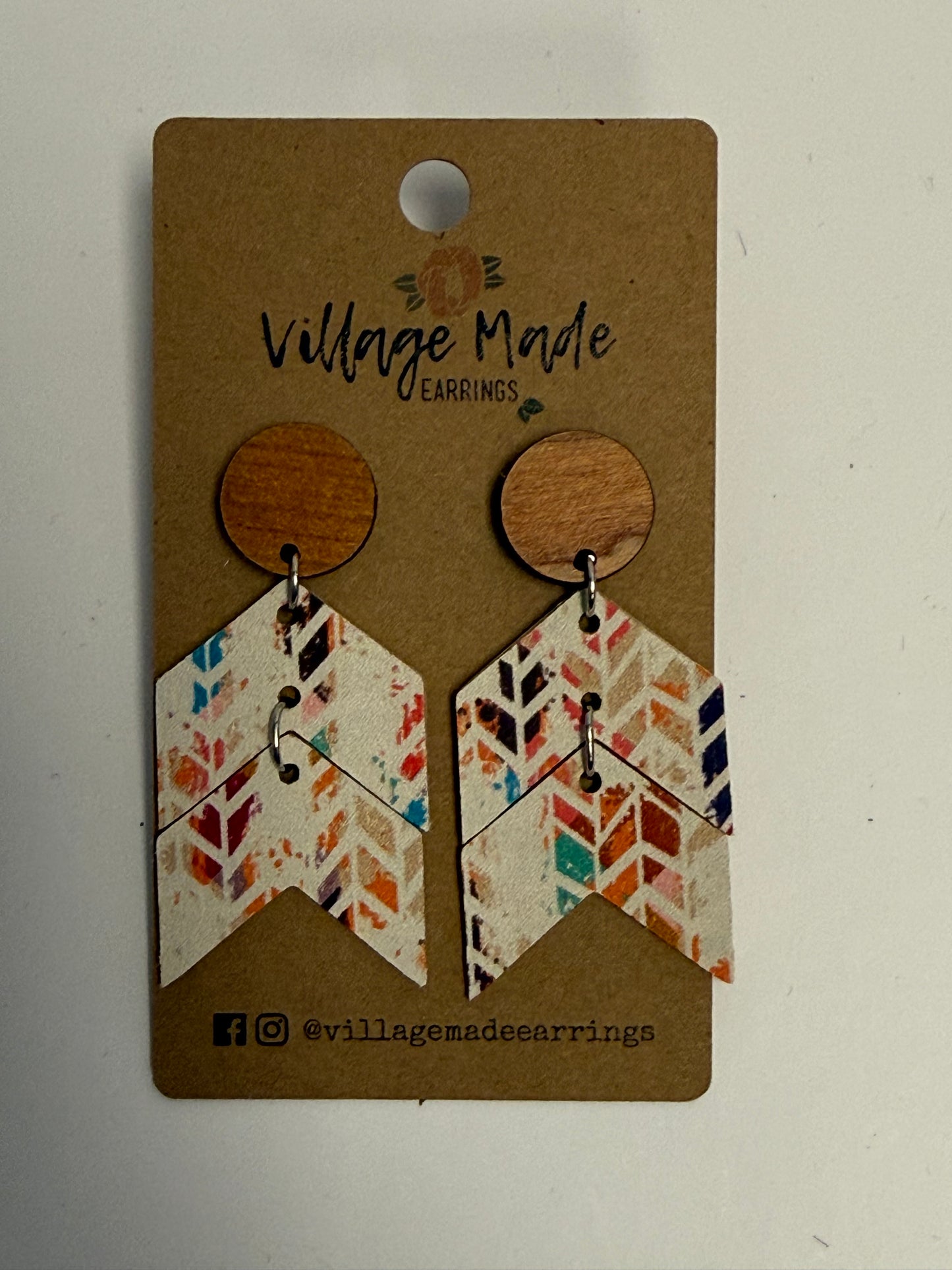 Confetti Arrow Drop Earrings