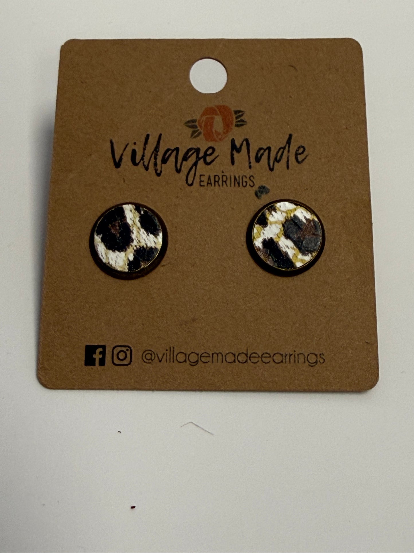 Leopard Stud Earrings