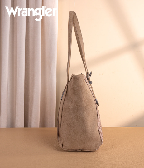 Wrangler Vintage Floral Printed Large Tote Bag - Khaki
